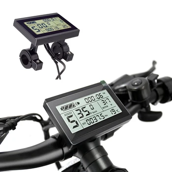 36V 48V 350W Електрически Велосипед KT LCD Instrument Controller LCD3 Контролер на Двигателя Правоъгълна Форма с Двойни Краища на Светлинния Кабел SM Joint