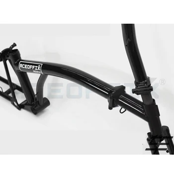 Aceoffix за каране на велосипед рамка Brompton, 1 комплект, черна сгъваема велосипедна рамка от тъмно хроммолибденовой стомана