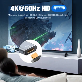 USB Type C C до DP, HDMI VGA miniDP RJ45 Конвертор Адаптер Включете 4K 60Hz HD видео предаване за Mac, PC, Лаптоп, Телефон, Телевизор Android