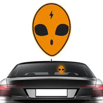 Автомобилни стикери с изображение на главата на чужденеца Автомобилни стикери с изображение на главата на чужденеца и отличителни знаци Водоустойчив отразяваща предупредителен знак Автомобили стикер Нощно шофиране