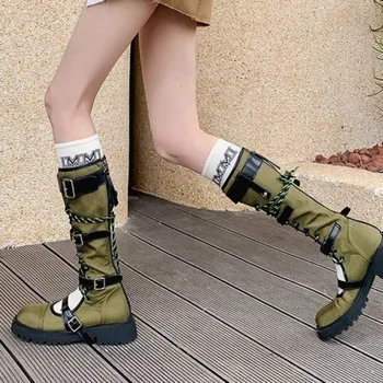 Дамски етап пустотелые обувки с кръгло бомбе и ключалката, луксозни обувки на нисък ток с каишка 2023 година на издаване, меки дамски модни пролетни модела обувки