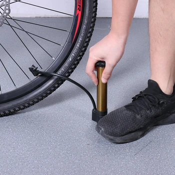Лесен Ръчна въздушна помпа Адаптер за клапан Schrader Преносим Помпа за помпане на велосипедни гуми за велосипед Футбол Баскетбол