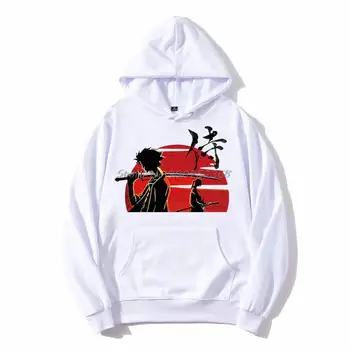 Модерен мъжки hoody Samurai Champloo с качулка, аниме Mugen Джин, мъжки флисовые качулки, hoody с качулка, градинска облекло Harajuku