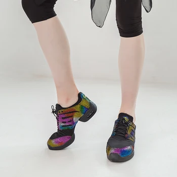 Танцови обувки Sansha с въздушно мрежесто езда Женски и дамски обувки за джаз и салса, Модерни танцови обувки с Модерен дизайн за танци P51LS