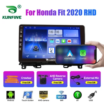 10,33 Инчов Автомобилен Радиоприемник За Honda Fit 2020 RHD 2Din Android Восьмиядерный Кола Стерео DVD Плейър GPS Навигация QLED Екран Carplay