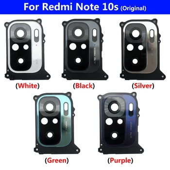 20 бр/Партида, Оригиналът на Корпуса на Задната Стъклена Камера за Задно виждане С Притежателя на Рамка За Redmi Note 10S 10 Pro Резервни Части