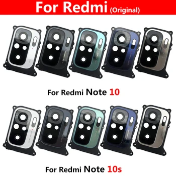 20 бр/Партида, Оригиналът на Корпуса на Задната Стъклена Камера за Задно виждане С Притежателя на Рамка За Redmi Note 10S 10 Pro Резервни Части