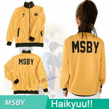 Яке аниме Haikyuu MSBY Team с 3D принтиране; сезон есен-зима; и бейзболни якета Haikyu с висока яка; мъжки /дамски яке в стил хип-хоп.